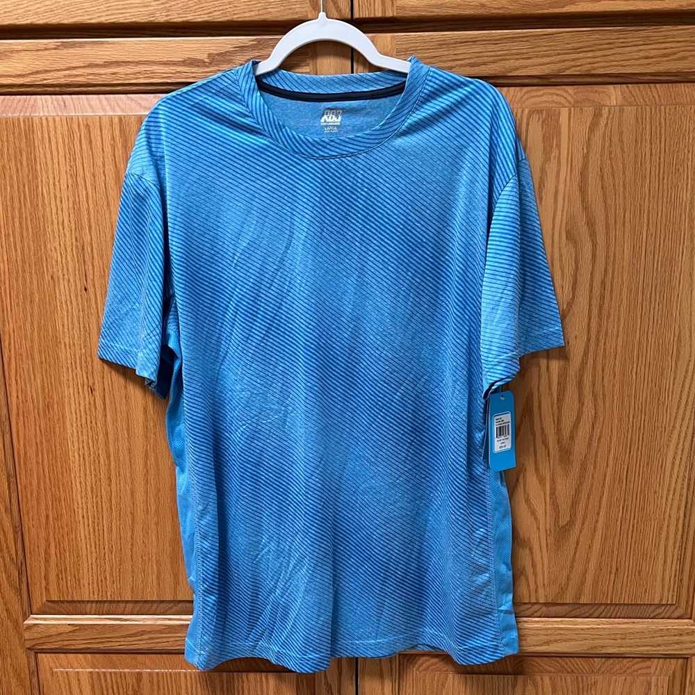 Rb3 Performance Men's Vibrant Blue Performance Tee, NWT, Size L